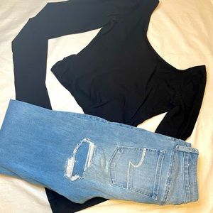 American eagle jeans and H&M top